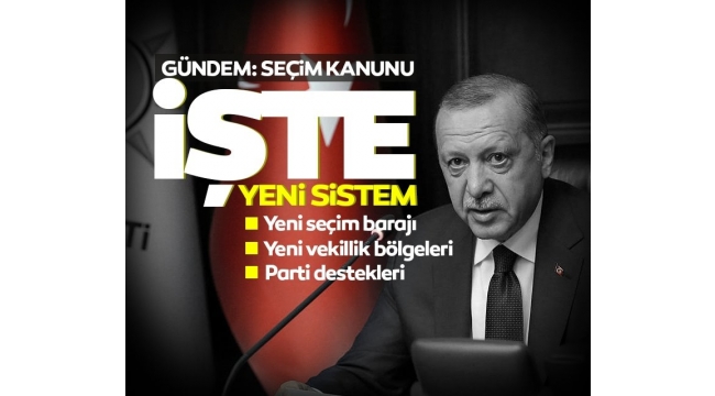 Gündem: Yeni seçim kanunu! İşte yeni seçim barajı ve kurallar
