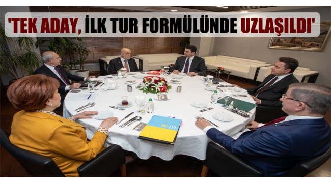 'Tek aday, ilk tur formülünde uzlaşıldı'