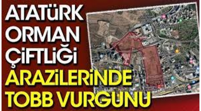 Atatürk Orman Çiftliği arazilerinde TOBB vurgunu