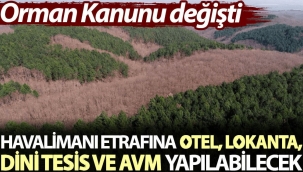 Orman Kanunu değişti: Havalimanı etrafına otel, lokanta, dini tesis ve AVM yapılabilecek