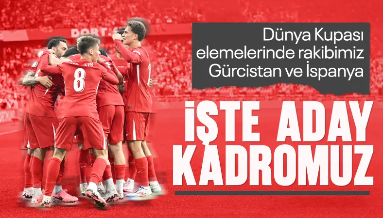 A Milli Futbol Takımı'nın aday kadrosu belli oldu