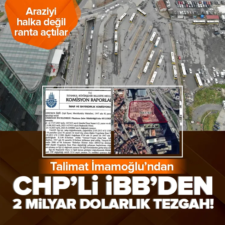 İBB'den 2 milyar dolarlık rant tezgahı! Halka değil imara açtılar